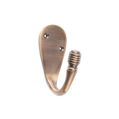 Dart Beehive Wardobe Hook 86mm x 56mm - Antique Brass