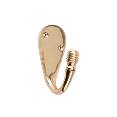 Dart Beehive Wardobe Hook 86mm x 56mm - Polished Brass