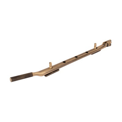 Dart Knurled Window Casement Stay - 300mm - Antique Brass