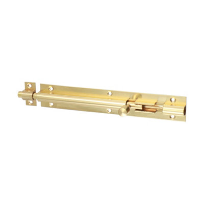 Dart Necked Barrel Bolt 6 Inch - Polished Brass