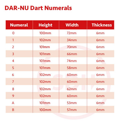 Dart Number 6 Door Numeral - Antique Brass
