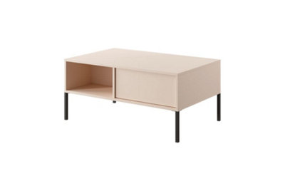 Dast Contemporary Coffee Table 2 Drawers Beige (H)450mm (W)970mm (D)600mm