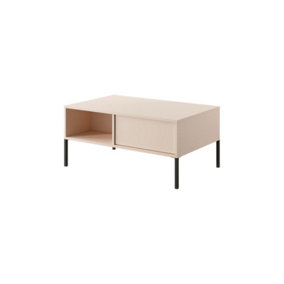 Dast Contemporary Coffee Table 2 Drawers Beige (H)450mm (W)970mm (D)600mm
