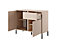 Dast D Contemporary Sideboard Cabinet 2 Hinged Doors 2 Shelves 1 Drawer Beige (H)820mm (W)1040mm (D)400mm