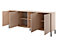 Dast E Contemporary Sideboard Cabinet 4 Hinged Doors 4 Shelves Beige (H)820mm (W)2030mm (D)400mm