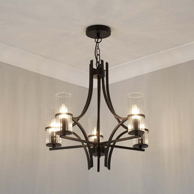 Davina 5 Light Black Pendant Chandelier