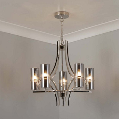 Davina 5 Light Chrome Pendant Chandelier