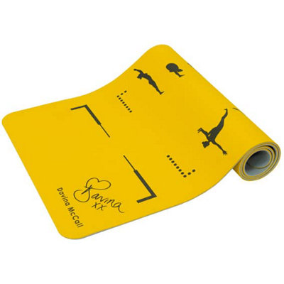 DAVINA PRINTED 6mm TPE YOGA MAT YELLOW