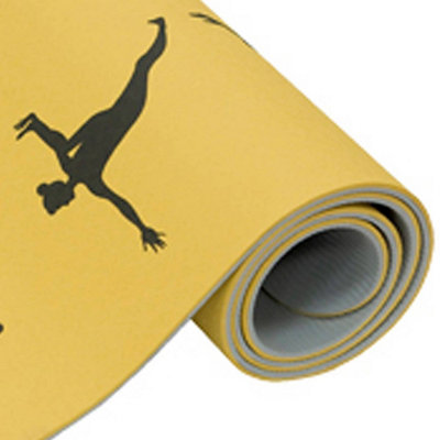DAVINA PRINTED 6mm TPE YOGA MAT YELLOW
