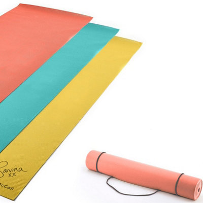 DAVINA PRINTED 6mm TPE YOGA MAT YELLOW