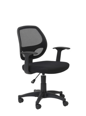 Davis office chair with wheels in black