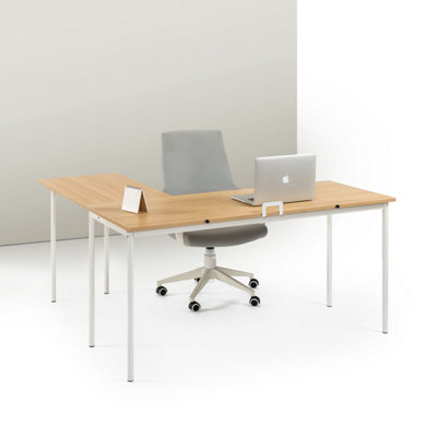 Light wood deals l shaped desk