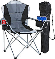 Dawsons Living Deluxe Camping & Fishing Padded Chair with Cup Holder and Cooler Bag