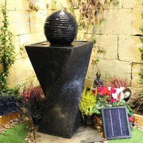 Day and Night Contemporary Solar Water Feature