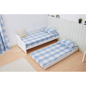 Daybed with Trundle for Kids - Space-Saving, Durable, and Customisable Daybed with Trundle for Kids, (White, 3ft)