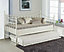 Daybed With Under Bed Guest Trundle White Guest Metal Day Bed 3ft Single Bed