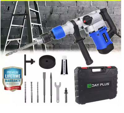 DayPlus 1500W SDS Plus Rotary Hammer Drill Heavy Duty Corded with ...