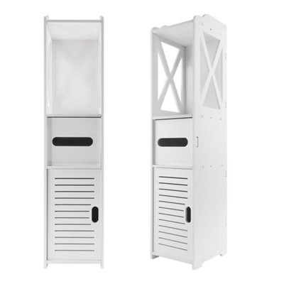 Dayplus Bathroom Floor Storage Cabinet,Storage Unit Slim Side Cabinet ...