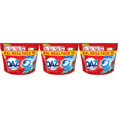 Daz All-in-1 Washing Capsules 56 Washes x 3