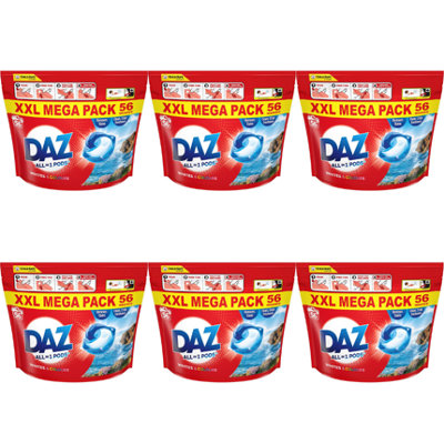 Daz All-in-1 Washing Capsules 56 Washes x 6