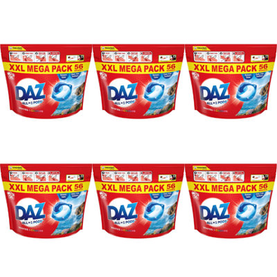 Daz All-in-1 Washing Capsules 56 Washes x 6