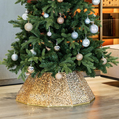 Blissun Christmas Tree Collar, 28.7" D Round Plastic Christmas Tree