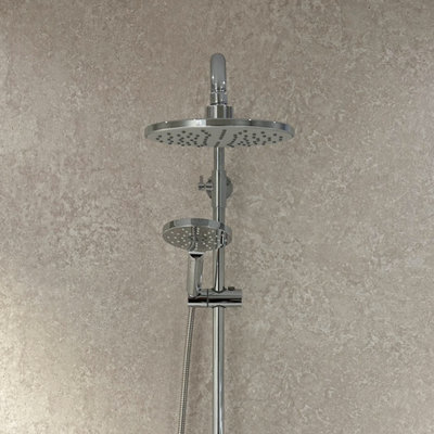 DBS Bathrooms Beige Concrete Matt PVC Shower Wall Panel 1m x 2.4m | DIY ...