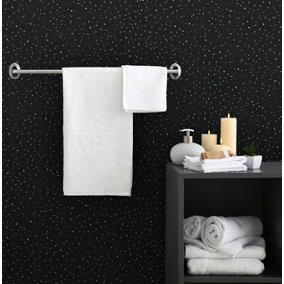 DBS Bathrooms Black Sparkle PVC Bathroom Wall Panels Pack of 6 (3.9Sqm)