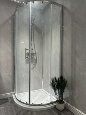DBS Bathrooms Grey Marble 8mm PVC Bathroom Wall Panels Pack of 6 (3.9Sqm)