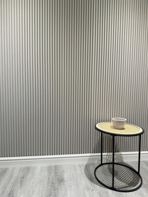 DBS Bathrooms Light Grey Oak Wall Panel Small Slat 150mm x 2600mm