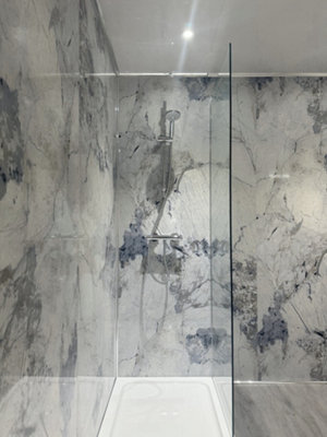 DBS Bathrooms Mystic Blue Marble PVC Shower Wall Panel 1m x 2.4m