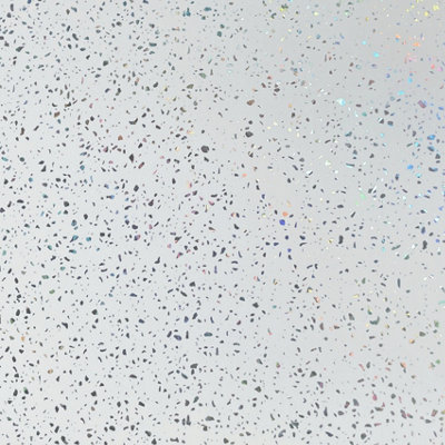 DBS Bathrooms White Sparkle 8mm PVC Bathroom Wall Panels Pack of 6 (3.9Sqm)
