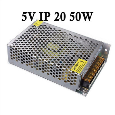 DC 5V 10A 100W Power Supply Converter AC 110/220V Universal Regulated ...