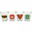 DC Comics Official Shot Gl Set (Pack Of 4) Clear (One Size)