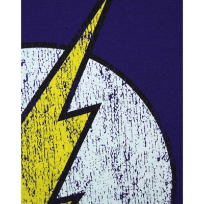 DC Comics Womens Purple Logo Short Sleeved T-Shirt (X-Large)