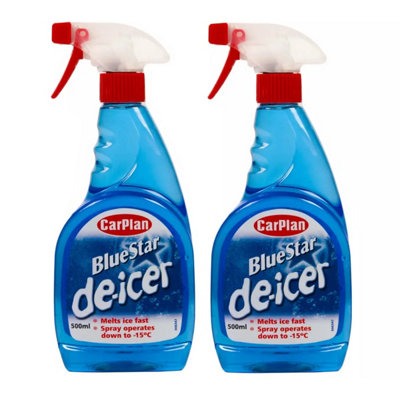 De-Icer Trigger Spray 500ml Bottles - 2 Pack of Winter De Icer