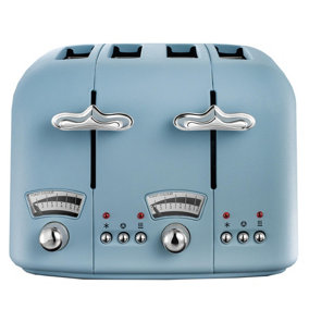 De'Longhi 4 Slice Argento Toaster Blue