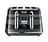De'Longhi Avvolta Class CTAC4003.BK 4 Slice Toaster - Black