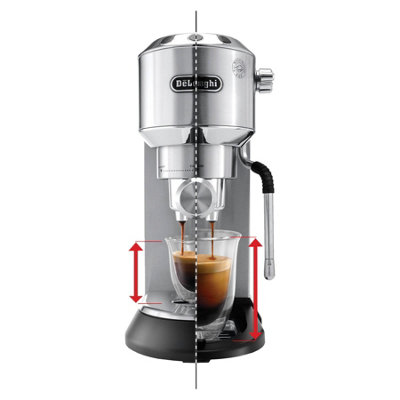 De'Longhi Dedica Arte Bean to Cup Manual Coffee Machine, Silver