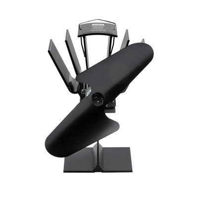 De Vielle Cordless Eco-Friendly Black Heat Powered Gas Wood Burner Stove  Top Fan (H) 20cm | DIY at Bu0026Q