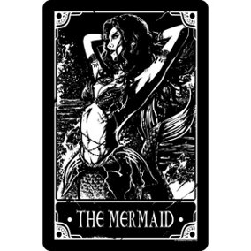 Deadly Tarot The Mermaid Plaque Black/White (One Size)