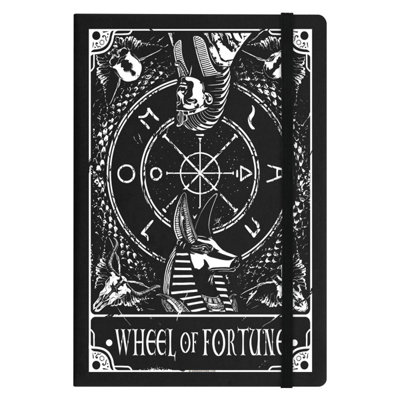Deadly Tarot Wheel Of Fortune A5 Notebook Black/White (A5)