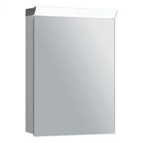 Dean LED Illuminated Single Mirrored Wall Cabinet with Demister (H)700mm (W)500mm