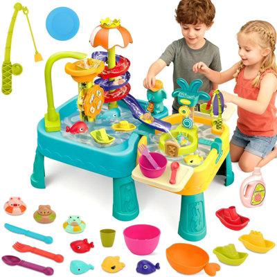 deAO Water Play Sink Table Kids' Outdoor Activity Set with Tap ...