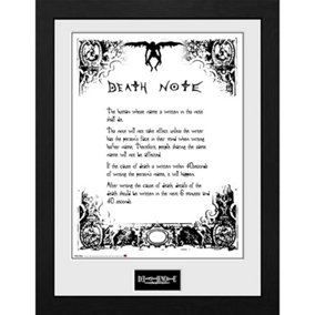 Death Note Death Note 30 x 40cm Framed Collector Print