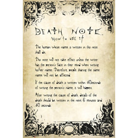 Death Note Rules 61 x 91.5cm Maxi Poster