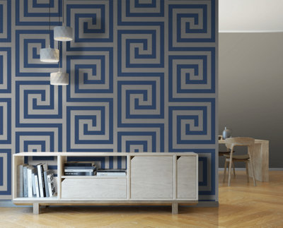 Debona Athena Greek Navy Wallpaper 4009