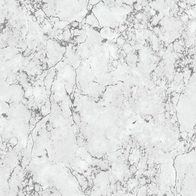 Debona Athena Marble Effect Plain Grey Glitter Metallic Wallpaper 4023