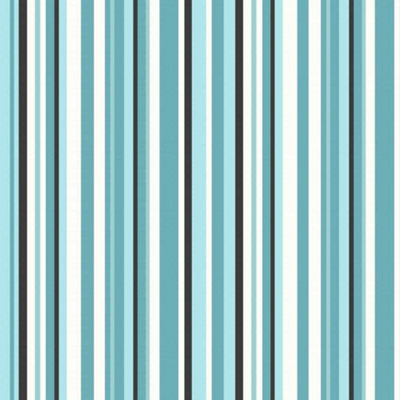Debona Barcode Stripe Teal & Silver Wallpaper 10003