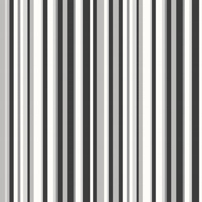 Debona Barcode Striped Wallpaper Grey Black White Silver Lines Metallic Textured